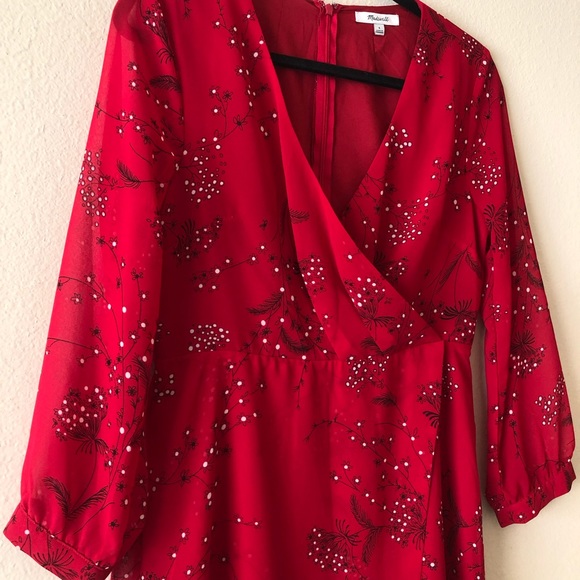 Madewell Hazelwood Wrap-Front Mini Dress in Windswept Floral - Picture 10 of 11